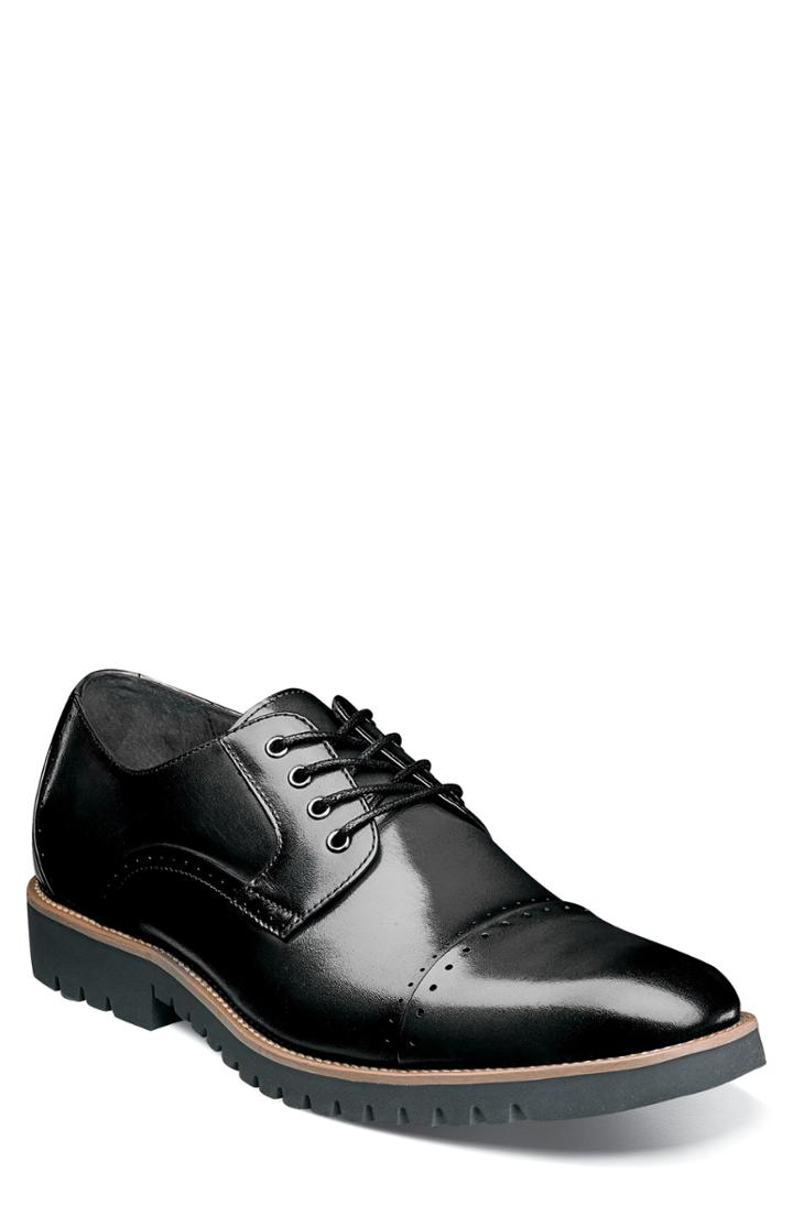Men's Stacy Adams Barcliff Cap Toe Derby M - Black