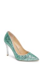 Women's Jewel Badgley Mischka Tegen Pointy Toe Pump .5 M - Green