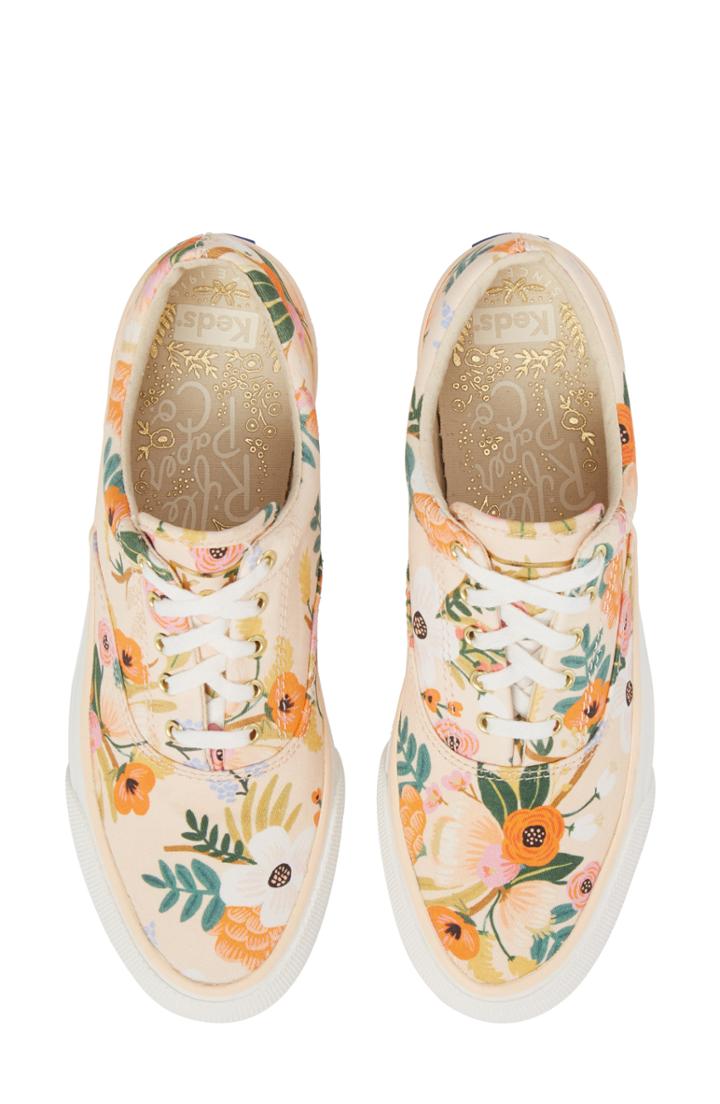 Women's Keds X Rifle Paper Co. Anchor Lively Floral Slip-on Sneaker .5 M - Pink