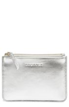 Women's Truffle Privacy Leather Coin Pouch - Metallic