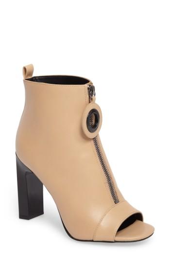 Women's Calvin Klein Minda Open Toe Bootie M - Beige