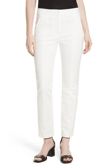 Women's Tory Burch Vanner Slim Leg Ankle Pants - Ivory