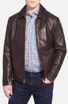 Men's Cole Haan Lambskin Leather Jacket, Size - Beige (online Only)