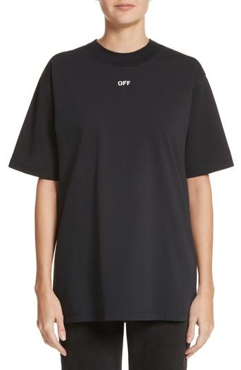 Women's Off-white Fern Arrow New Over Tee - Black