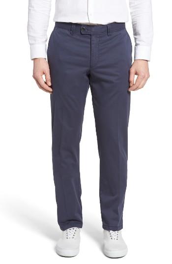 Men's Brax Flat Front Stretch Trousers Eu - Blue