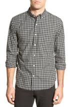 Men's Bonobos Slim Fit Heathered Gingham Sport Shirt - Black