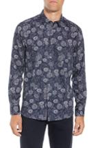 Men's Ted Baker London Slim Fit Teval Floral Print Sport Shirt (l) - Blue