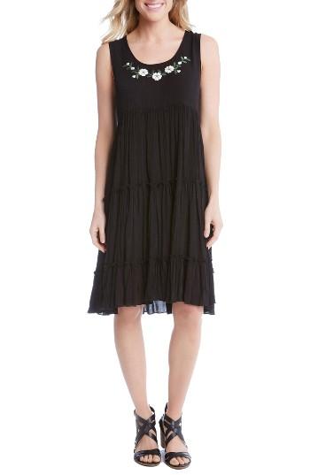 Women's Karen Kane Embroidered Tiered A-line Dress