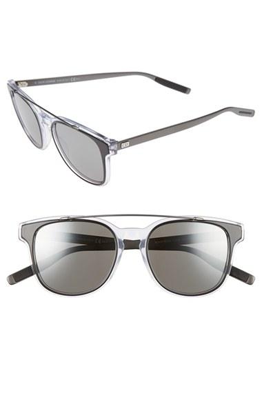 Men's Dior Homme 'black Tie' 52mm Sunglasses - Black Crystal Ruthenium