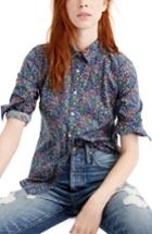 Women's J.crew Liberty Catesby Floral Perfect Shirt - Blue