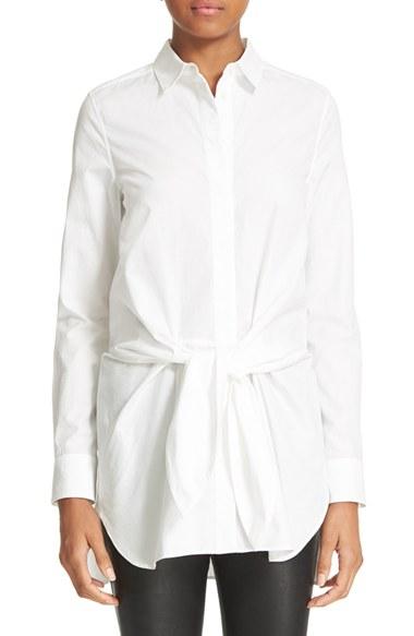Women's 3.1 Phillip Lim Poplin Tie Waist Blouse