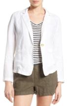 Women's Caslon Linen One-button Blazer - White