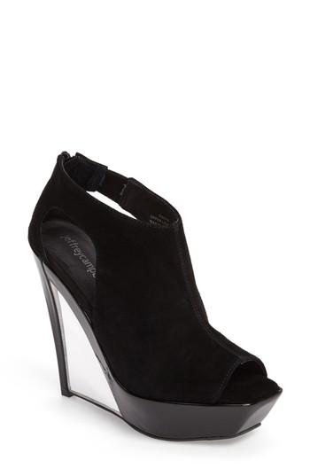 Women's Jeffrey Campbell Dunya Cutout Platform Wedge Sandal .5 M - Black