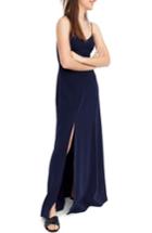 Women's J.crew Side Slit Sleeveless Maxi Dress - Blue