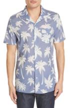 Men's Officine Generale Palm Print Shirt - Blue