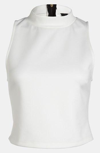 Astr 'scuba' Mock Turtleneck Tank White
