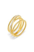 Women's Baublebar Carly Crystal Crossover Ring