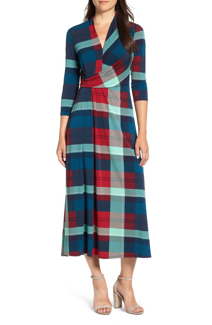 Women's Chaus Banner Plaid Maxi Dress