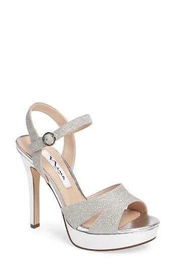 Women's Nina Shara Shimmery Platform Sandal M - Metallic