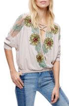 Women's Free People Gotta Love It Embroidered Top - Beige