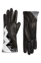 Women's Agnelle Lambskin Leather Gloves .5 - Black