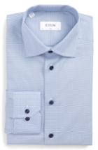 Men's Eton Slim Fit Microprint Dress Shirt .5 - Blue