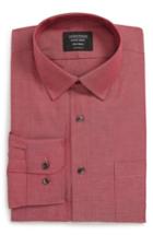 Men's Nordstrom Men's Shop Traditional Fit Non-iron Solid Dress Shirt .5 - 32 - Red