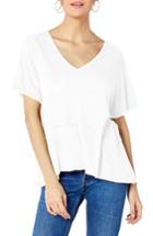 Women's Michael Stars Brooklyn Sharkbite Tee, Size - White