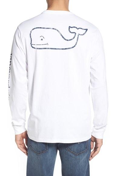 Men's Vineyard Vines Pocket Long Sleeve T-shirt, Size - White