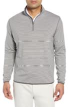 Men's Peter Millar Reversible Stripe Performance Quarter Zip Pullover