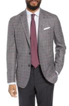 Men's Ted Baker London Konan Trim Fit Glen Plaid Wool Sport Coat R - Grey