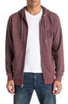 Men's Quiksilver Jungle Forest Zip Hoodie, Size - Red