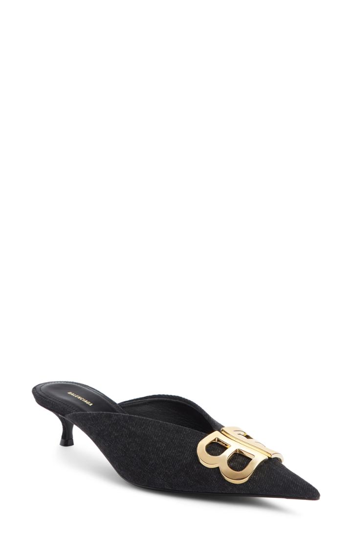 Women's Balenciaga Bb Pointy Toe Mule Us / 35eu - Black