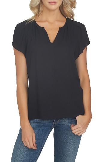 Women's 1.state Flutter Sleeve Blouse - Black