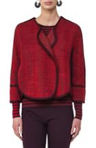 Women's Akris Punto Wool Blend Crop Jacket - Red