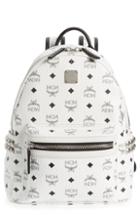 Mcm Small Stark Side Stud Backpack - White