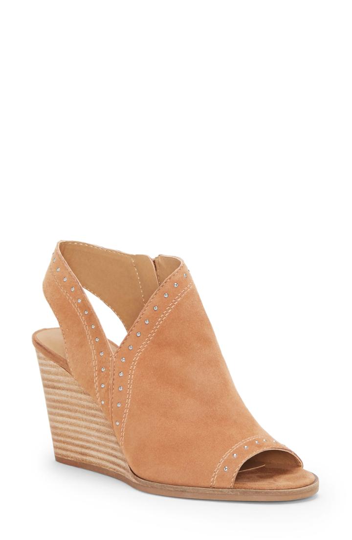 Women's Lucky Brand Ulyssas Wedge Sandal .5 M - Brown