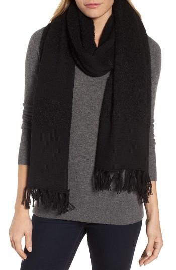 Women's Lamini Hudson Alpaca Scarf, Size - Black