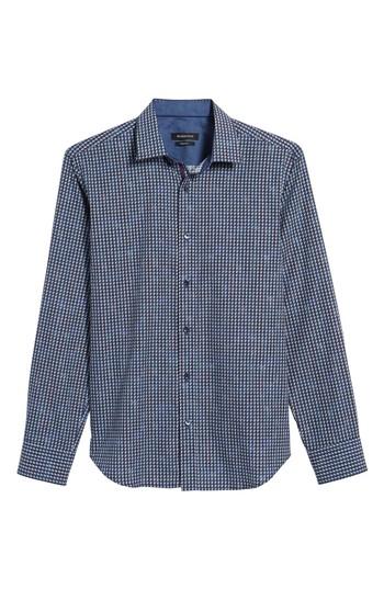 Men's Bugatchi Trim Fit Geo Print Sport Shirt