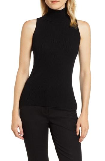 Women's Anne Klein Ribbed Turtleneck Shell - Black