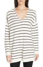 Women's Eileen Fisher V-neck Tunic Sweater, Size - Black
