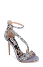 Women's Badgley Mischka Venice Crystal Embellished Strappy Sandal .5 M - Blue