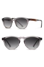 Men's Shwood 'francis' 49mm Sunglasses - Smoke/ Elm Burl/ Grey