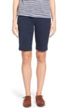 Petite Women's Jag Jeans 'ainsley' Slim Bermuda Shorts P - Blue