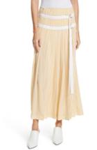 Women's Joseph Clyde Deck Chair Stripe Maxi Skirt Us / 34 Fr - Yellow