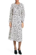 Women's Tibi Cheetah Satin Dress - Ivory
