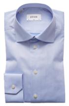 Men's Eton Slim Fit Twill Dress Shirt .5 - Blue