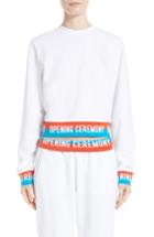 Women's Opening Ceremony Elastic Logo Crop Sweatshirt - White