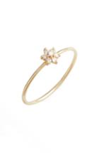 Women's Poppy Finch Diamond Flower Stacking Ring