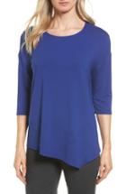 Women's Eileen Fisher Asymmetrical Jersey Tunic, Size - Blue